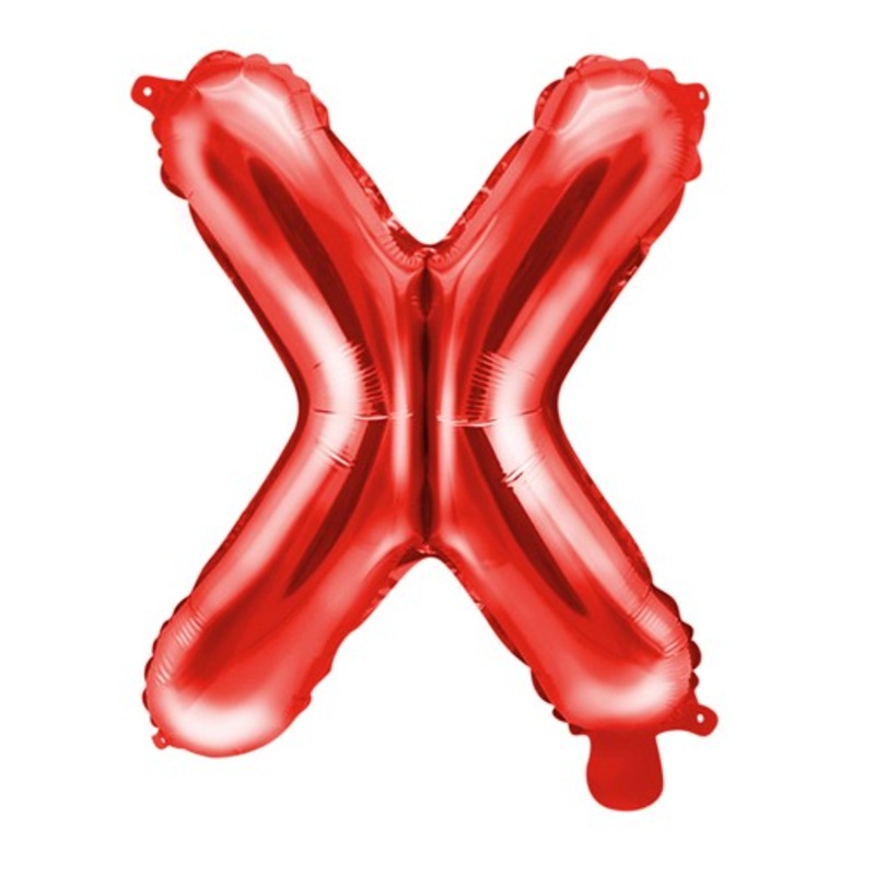 Red X letter balloon 35cm