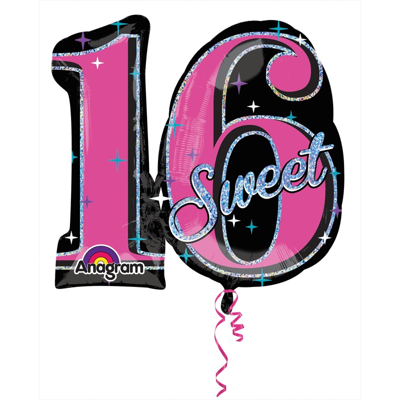 Sweet Sixteen Foil Balloon 71 x 66cm