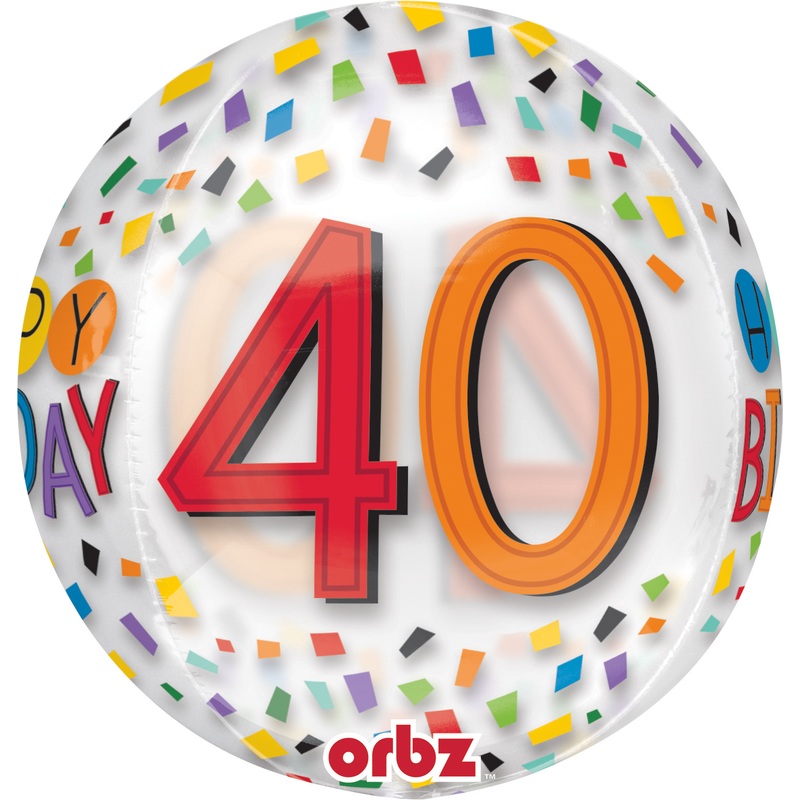 Ball balloon confetti 40th birthday