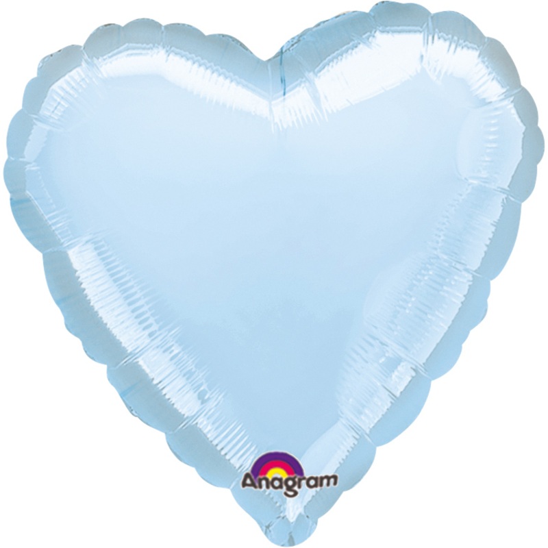 Heart balloon Linda in pastel blue 43cm