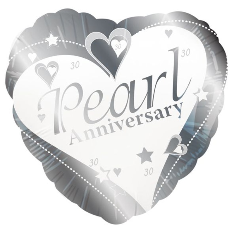 Pearl Anniversary foil balloon 46cm