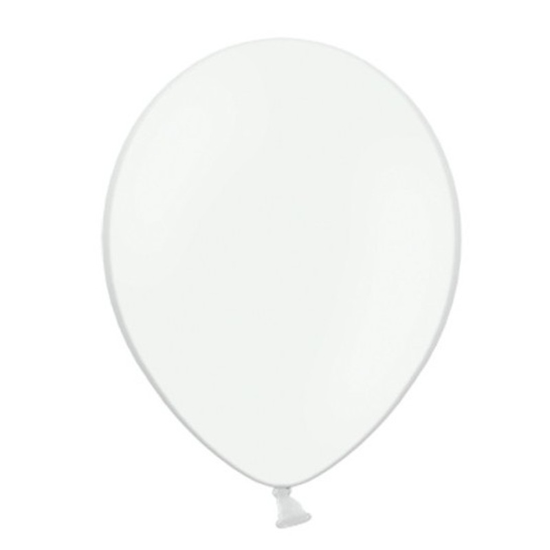 100 latex balloons matt white 12cm