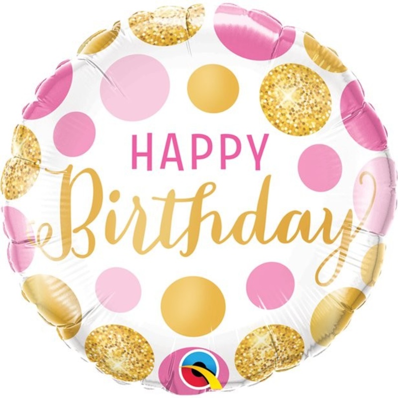 Happy Birthday foil balloon Dotty 46cm