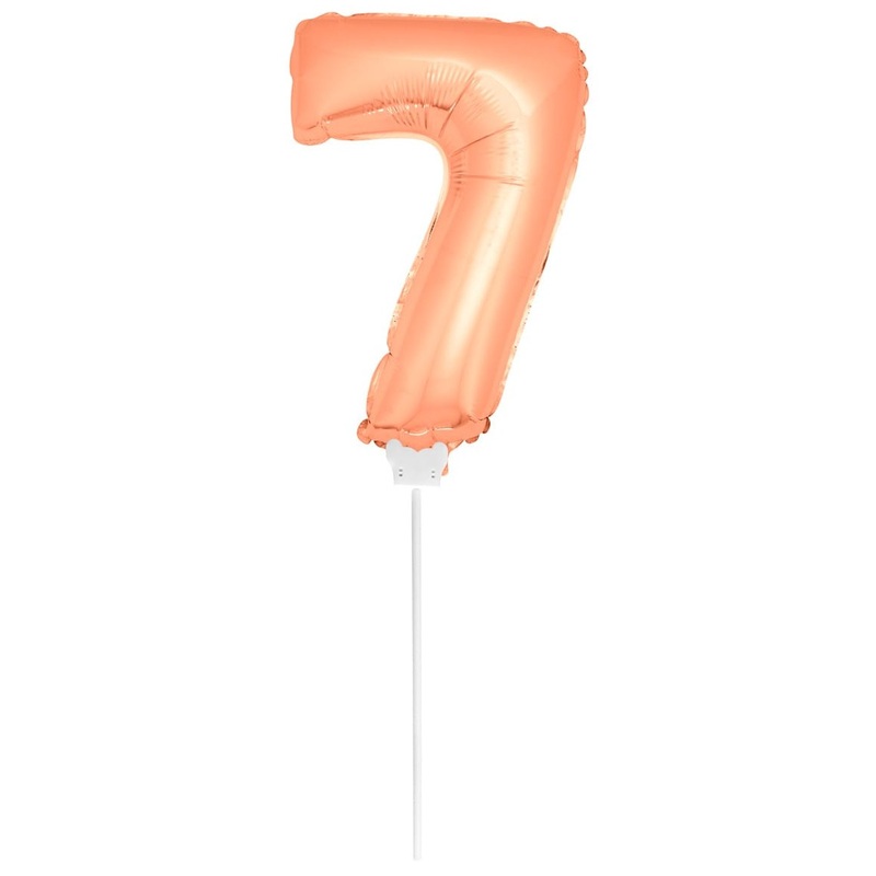 Stick balloon number 7 rose gold 36cm