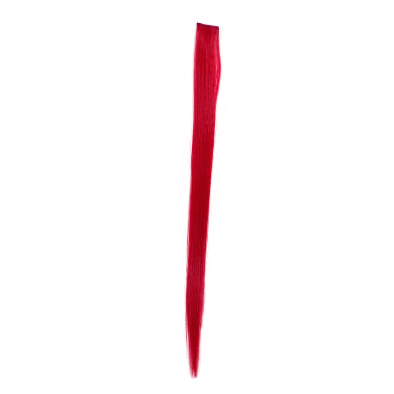 1 Clip Clip-In Strand Hair Extension Straight Dark Pink-Red FKJ-1-T2314