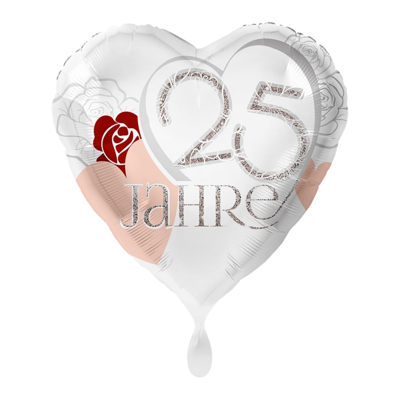 25 happy years foil balloon 43cm