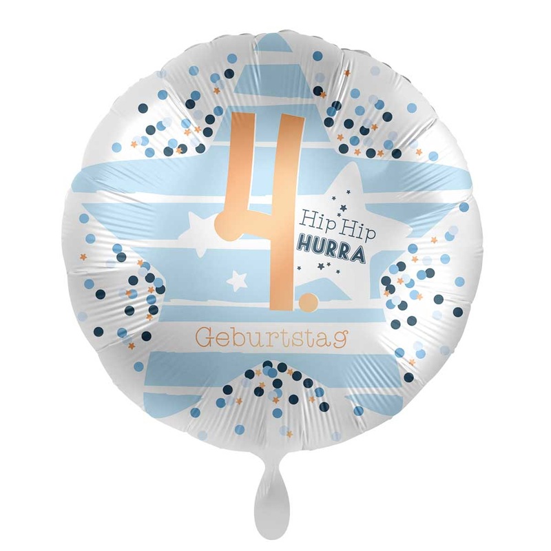 4th birthday foil balloon Happy Star 71cm