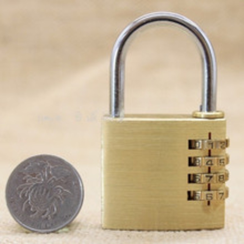 Copper Coated 4-Dial Number Combination Padlock – Escape Room Prop