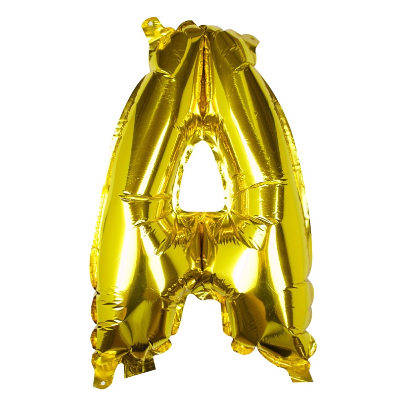 Golden letter A foil balloon 40cm