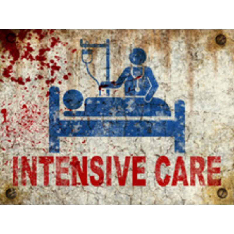 Intensive Care Sign – Halloween Decor Prop Road and Lawn Decoration Sticker