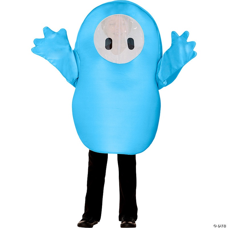 Kids Fall Guys Blue Polyester Tunic Blue Costume – Fits up to Size 14