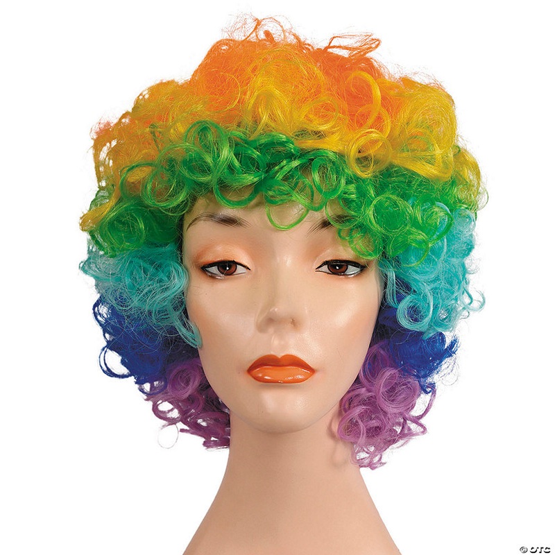 Women’s Deluxe Long Curly Clown Wig