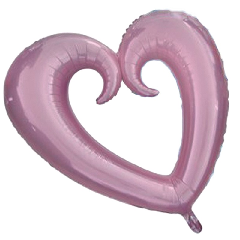 XXL heart foil balloon pink 1.05m