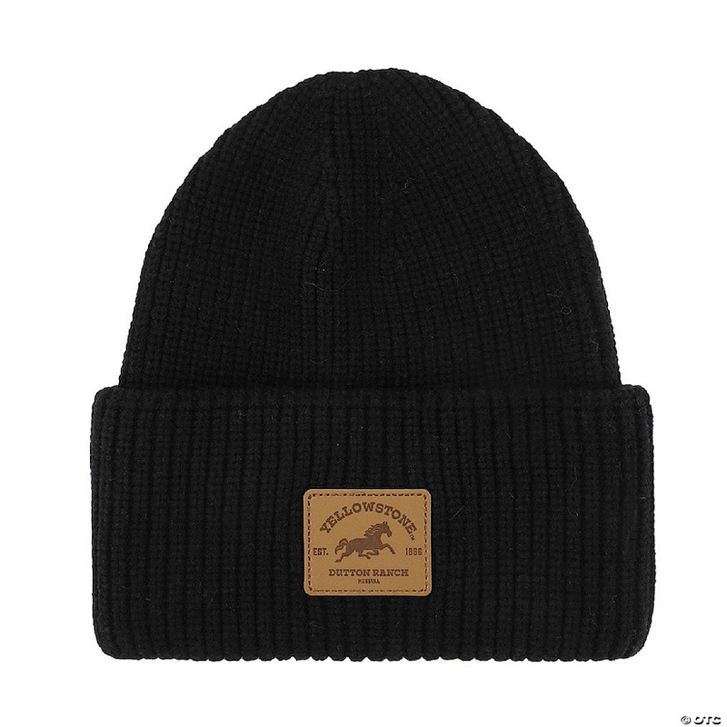 Yellowstone Dutton Ranch Black Tall Cuff Beanie