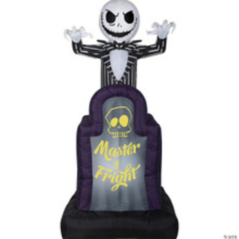 42 Blow Up Inflatable Nightmare Before Christmas Master of Fright Jack Skellington Halloween Outdoor Yard Decoration