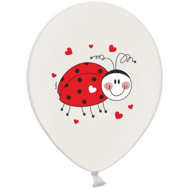 50 ladybug party balloons 30cm