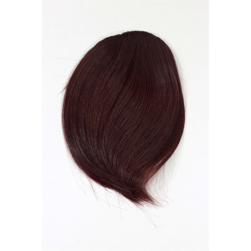 Hair Piece Clip in Bangs Fringe synthetic fiber mahogany auburn YZF-1088HT-33