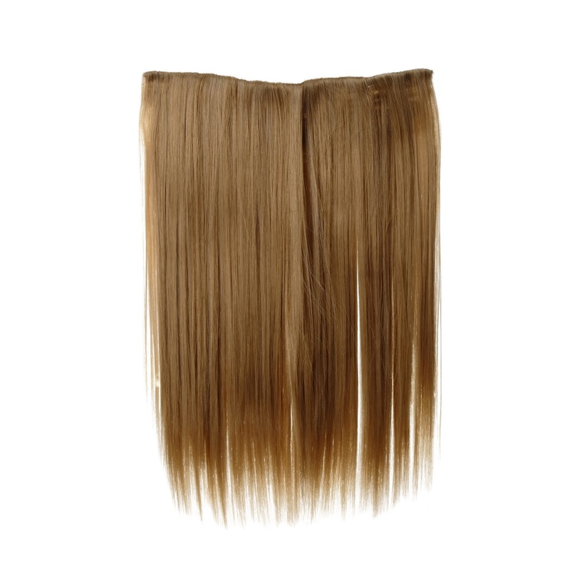 Hairpiece Hair Extension 5 Clips Straight Blonde Golden Blonde L30173-24B