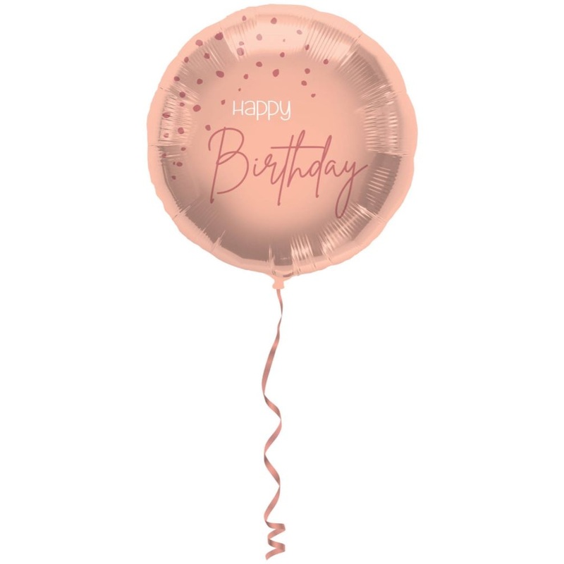 Happy Birthday 1 foil balloon Elegant blush pink