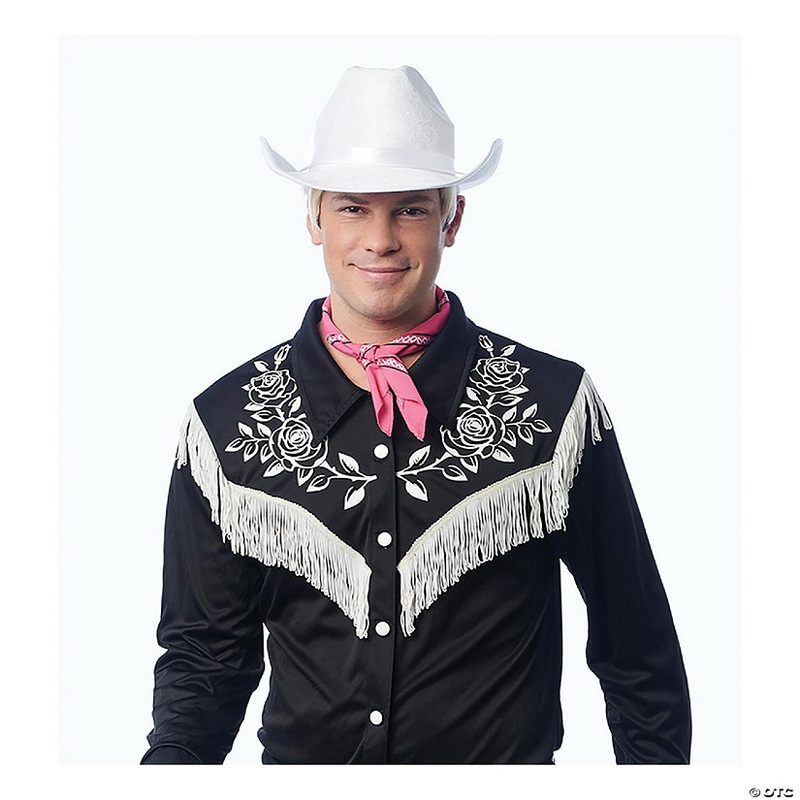 Rancher White Cowboy Hat Adult Costume Accessory