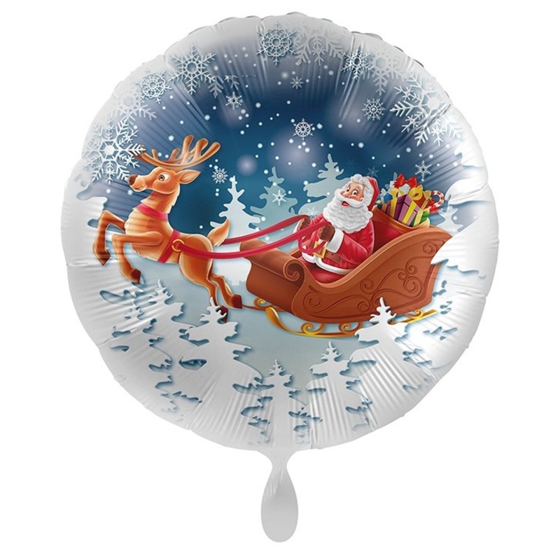 Santa’s Sleigh Foil Balloon 45cm