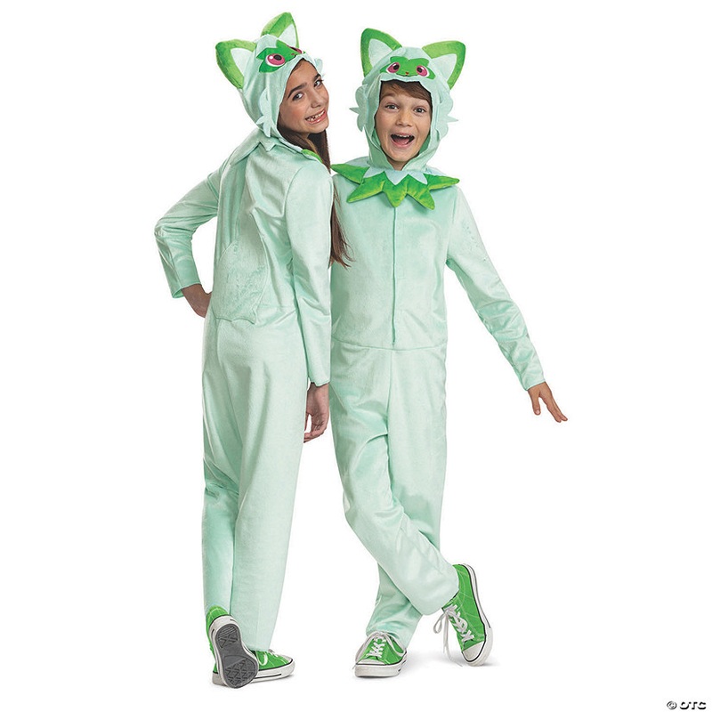 Kids Classic Pokmon<sup></sup> Sprigatito Hooded Jumpsuit Costume