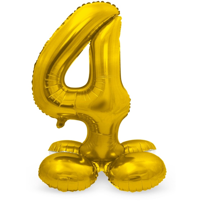 Number 4 balloon gold 72cm