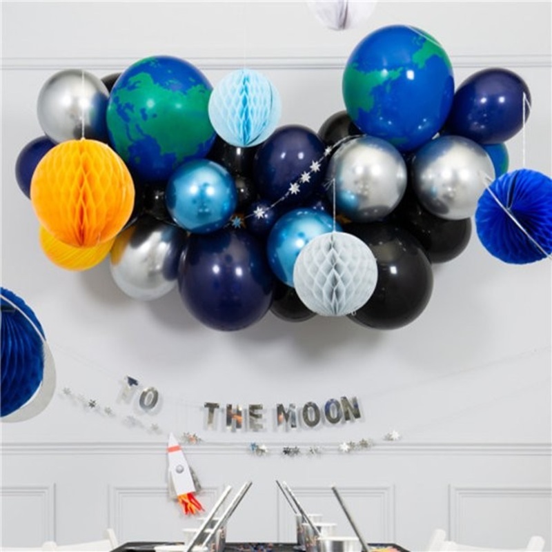 Space balloon clouds set