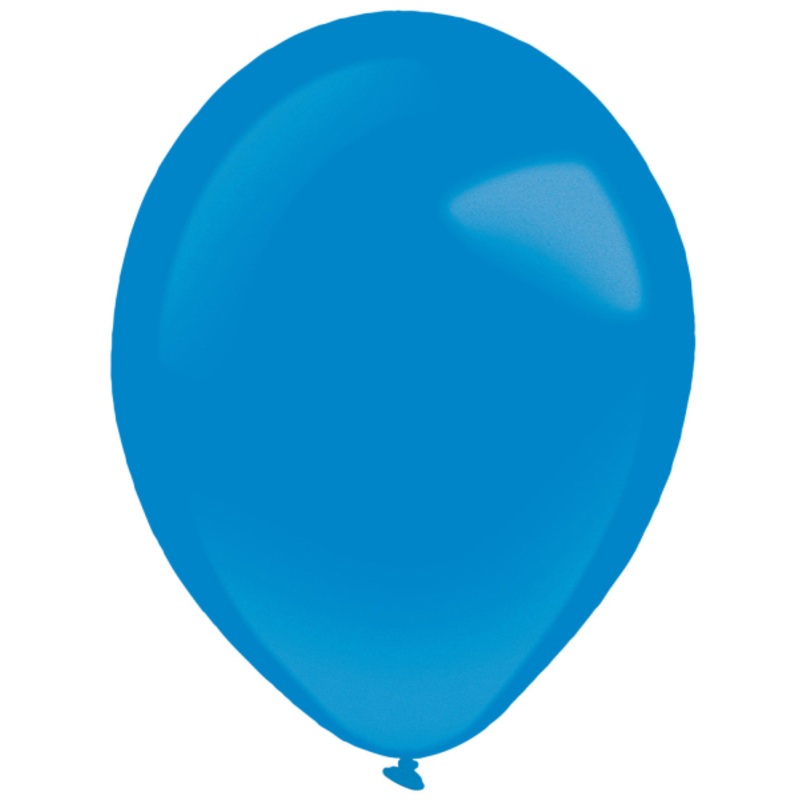 100 latex balloons metallic royal blue 12cm