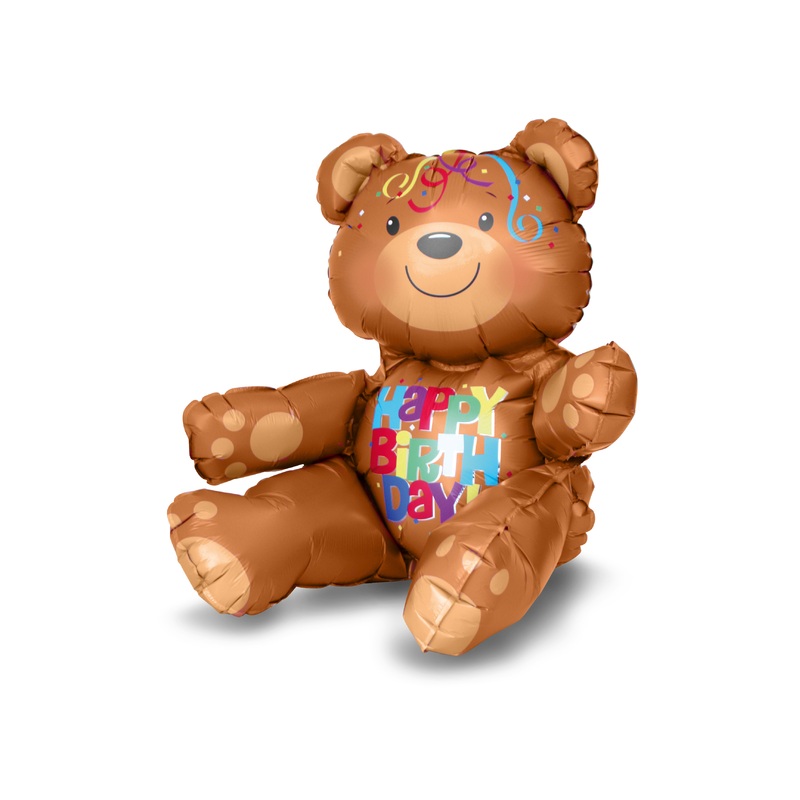 Foil balloon birthday bear figure