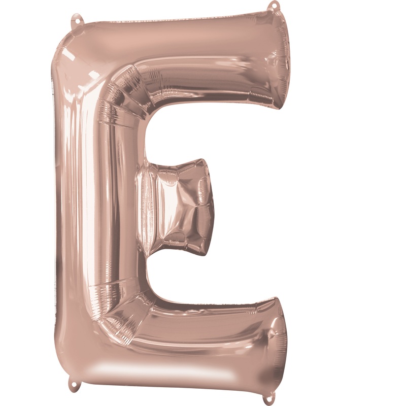 Letter foil balloon E rose gold 81cm
