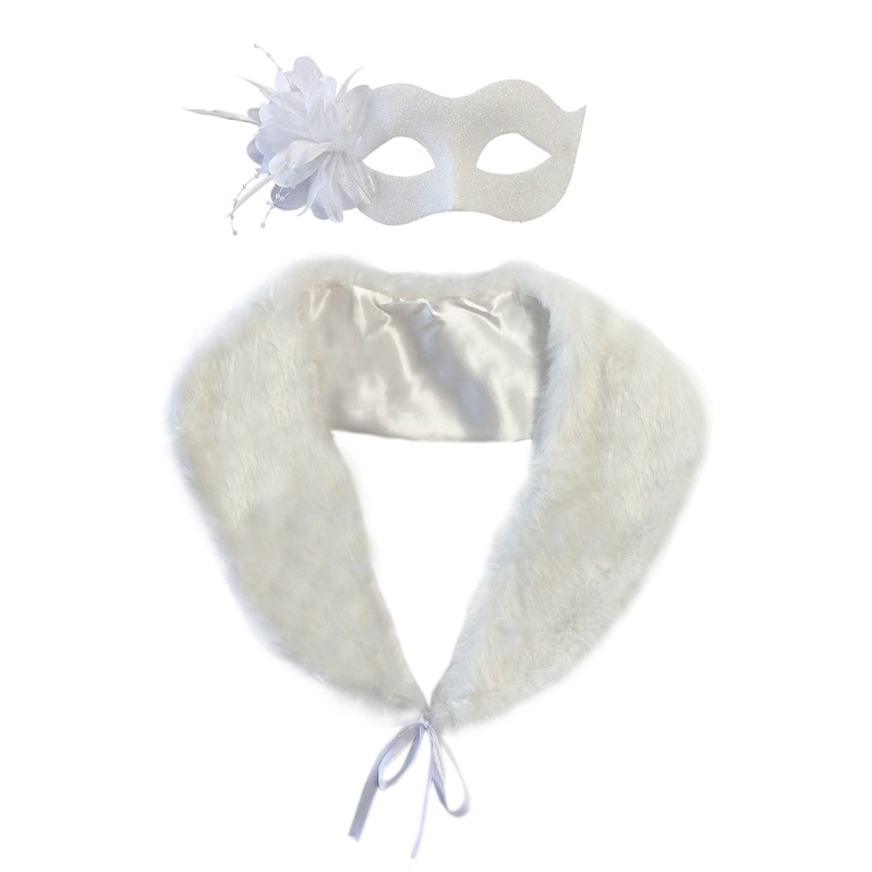 20’s Flapper Stole and Mask Costume Kit Standard