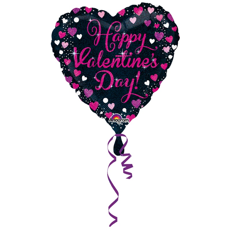 Heart balloon love glitter 43cm