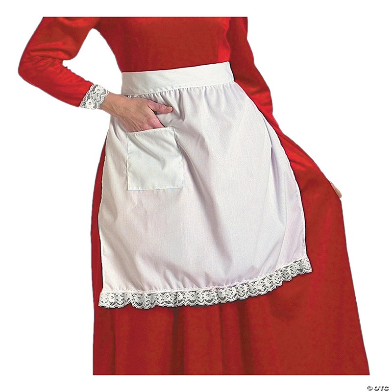 Women’s Mrs. Claus White Cotton Apron