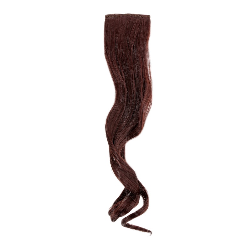 2 Clips Extension strand wavy 45 cm Dark Mahogany Brown YZF-P2C18-33