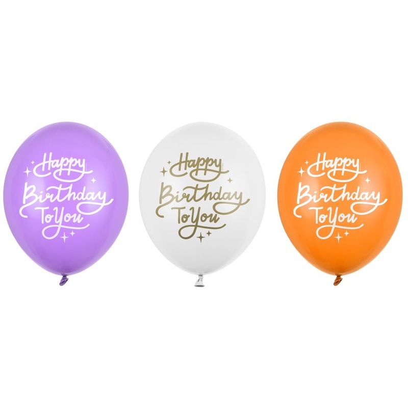 50 colorful birthday balloons 30cm