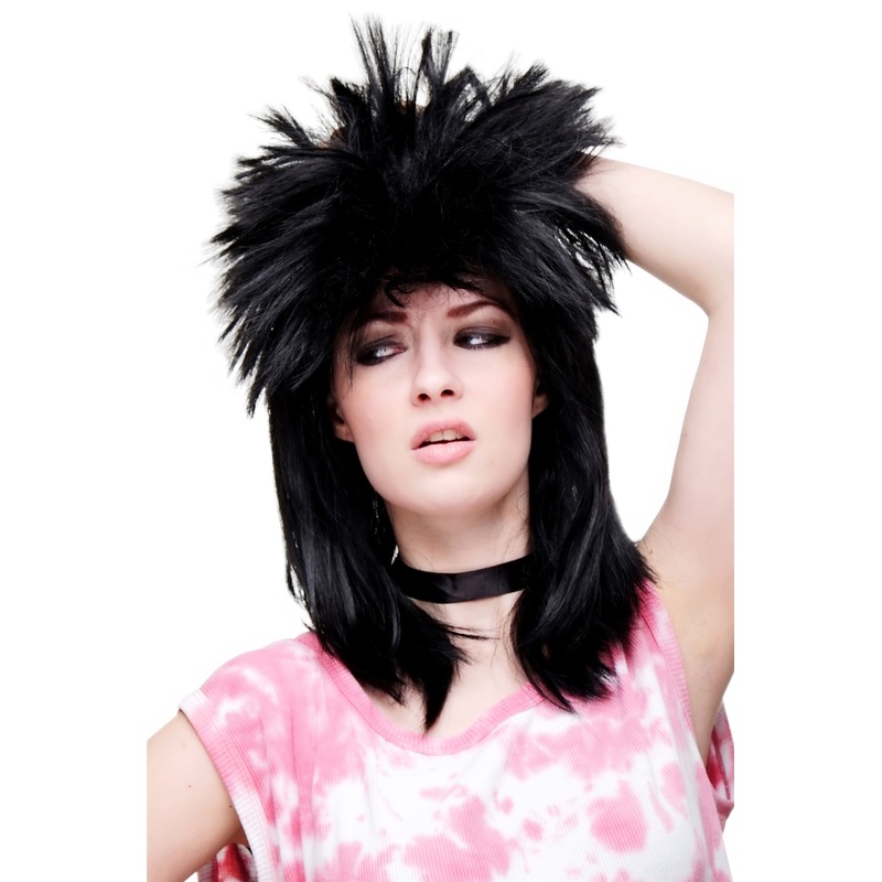 Party Wig Men Women wild Hair metal 80s goth punk rock wave Sisters black LM-665
