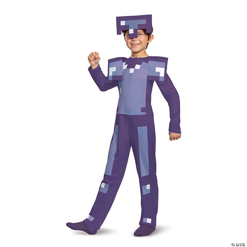 Kids Classic Minecraft Enchanted Armor Jumpsuit Costume