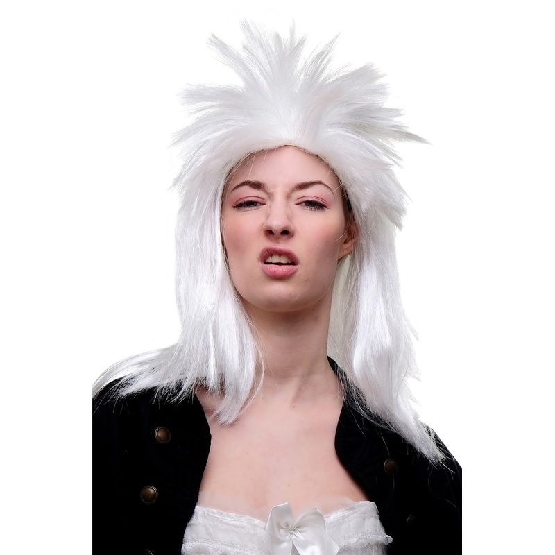 Lady Man Wig Hair Metal 80s goth Amadeus Japan Demon punk rock white LM3057
