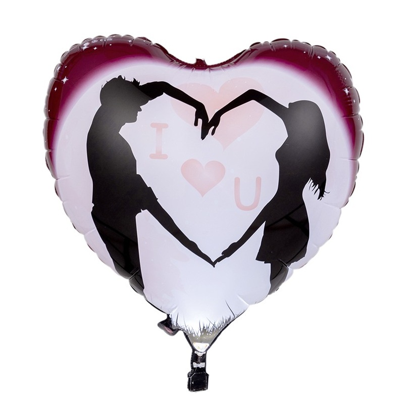LED foil balloon couple in love 65cm