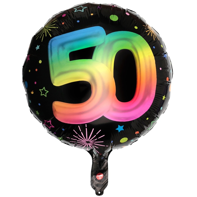 Number 50 Festicolor foil balloon 45cm