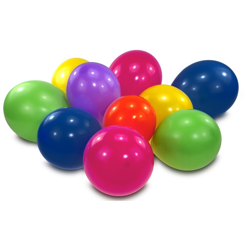Set of 10 colorful fashion balloons