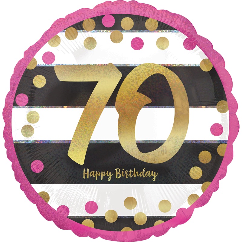 Round foil balloon 70 years 43cm