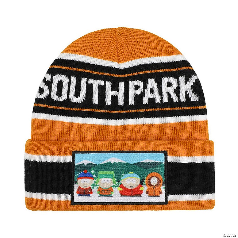 South Park Main Characters Orange & Black Cuff Beanie