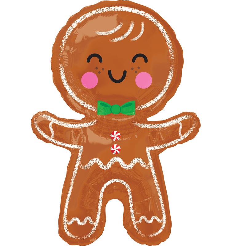 XXL gingerbread man foil balloon 55 x 78cm