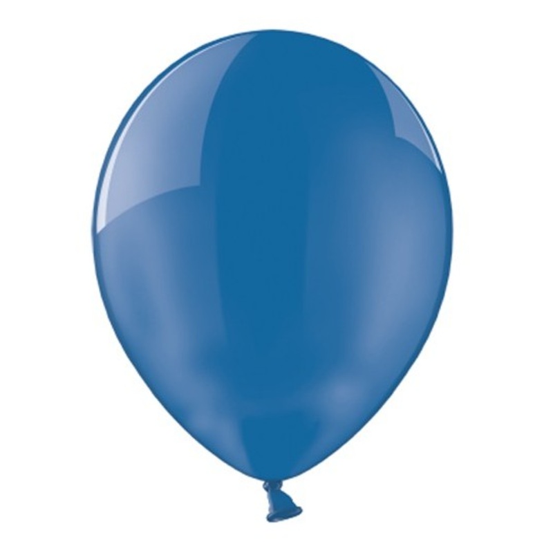 100 latex balloons crystal blue 25cm