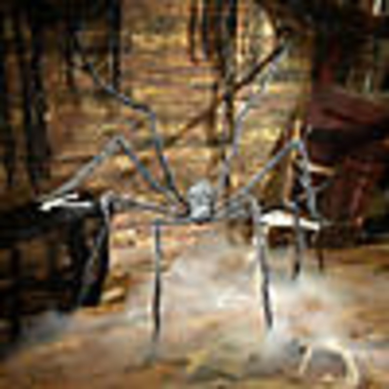 12 Ft. 5 1/2 Giant Poseable Furry Black Foam Spider Halloween Decoration