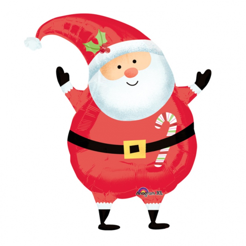 Happy cartoon Santa Claus foil balloon