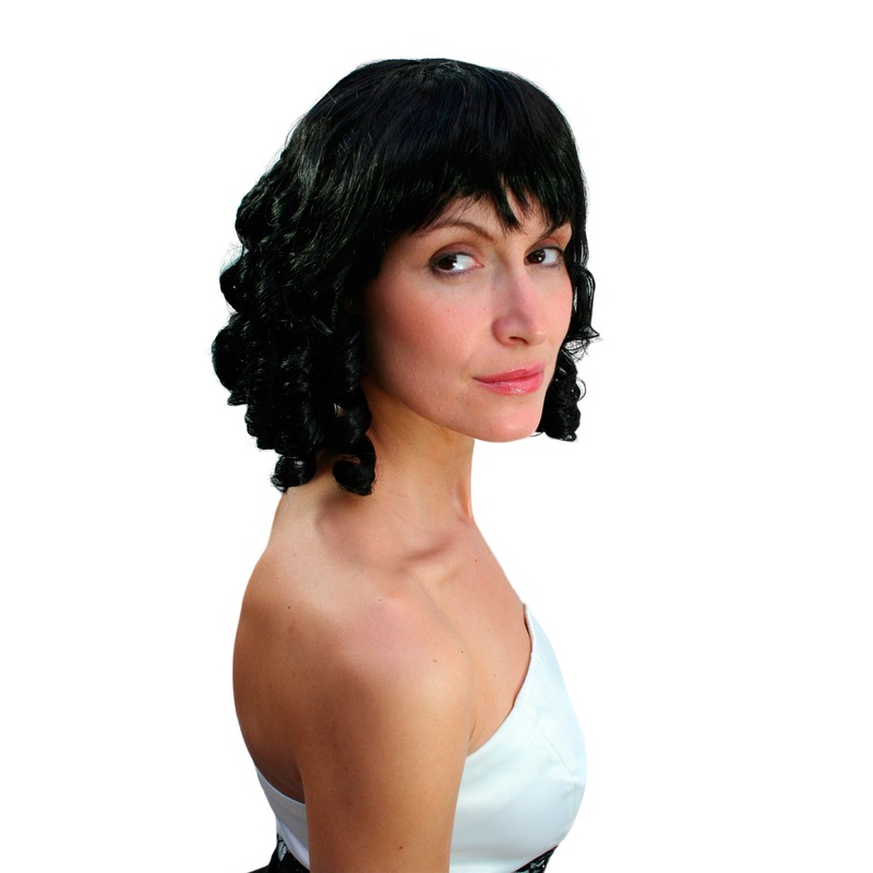Lady Wig colonial civil war victorian ringlets curls baroque pirate black LM-386