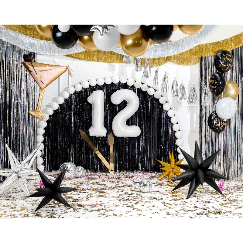 Number 1 White Number Foil Balloon 86cm